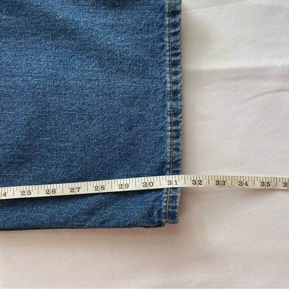 Rare 90's Levi's Blank White Tab 966 Medium Wash Ribcage Wide Leg Jeans … - Picture 15 of 16